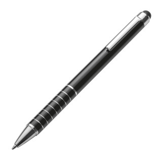 Kugelschreiber aus Metall mit Touchfunktion SEBASTIAN, schwarz