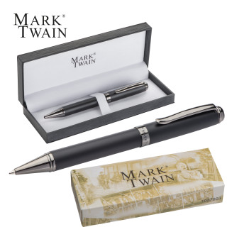 Mark Twain Kugelschreiber aus Metall, schwarz