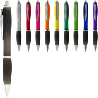 Nash Kugelschreiber farbig mit schwarzem Griff, blau / schwarz