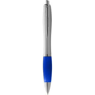 Nash Kugelschreiber silbern mit farbigem Griff, silber / royalblau