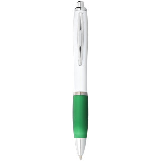 Nash Kugelschreiber weiß mit farbigem Griff, weiss / grün
