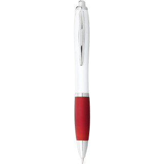 Nash Kugelschreiber weiß mit farbigem Griff, weiss / rot