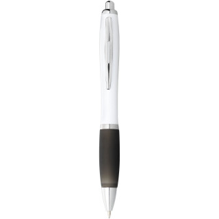 Nash Kugelschreiber weiß mit farbigem Griff, weiss / schwarz