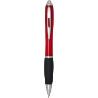 Nash RCS Kugelschreiber aus recyceltem Kunststoff mit farbigem Schaft und schwarzem Griff (schwarze Tinte), rot
