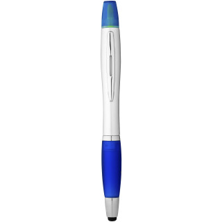 Nash Stylus Kugelschreiber und Marker, silber / royalblau