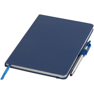 Crown A5 Notizbuch mit Stylus Kugelschreiber, blau