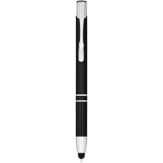 Moneta Kugelschreiber mit Metall Touchpen (blaue Mine), schwarz