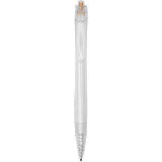Honua Kugelschreiber aus recyceltem PET-Kunststoff , orange / transparent klar