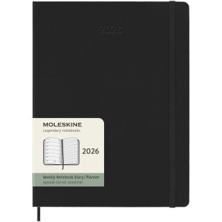 Moleskine Hardcover 12 Monate Wochenkalender XL, schwarz