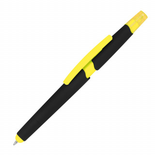 Kugelschreiber mit Textmarker und Touchfunktion, gelb