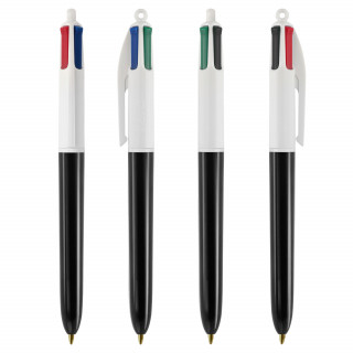 BIC® 4 Colours Kugelschreiber, weiß, schwarz