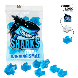 Fruchtgummi individuell 15 g im kompostierbaren Tütchen