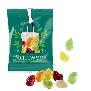 Tütchen mit veganen Fruchtgummi - Standard-Motive, 10 g