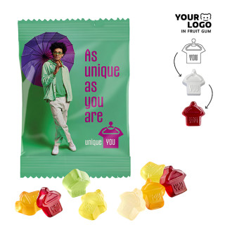 Fruchtgummi individuell 10 g, vegan im konventionellen Tütchen