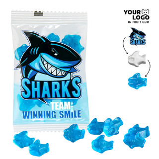 Fruchtgummi individuell 15 g, vegan im konventionellen Tütchen