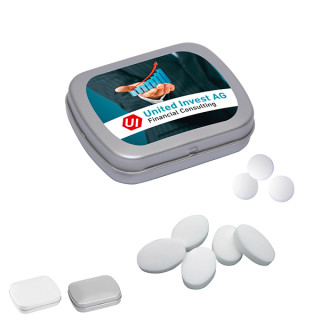 Mini-Klappdose mit Pfefferminzpastillen, 20 g (w2p)