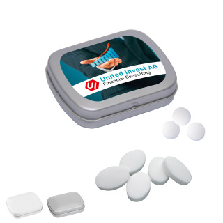 Mini-Klappdose mit Pfefferminzpastillen