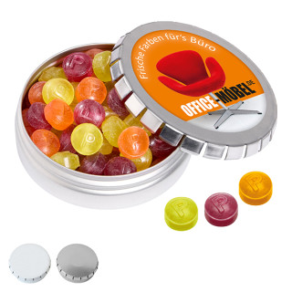 Mini-Drück-mich-Dose mit Pulmoll Pastillen, 50 g