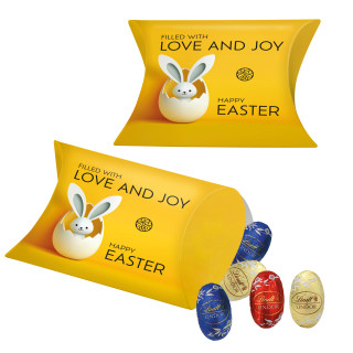 Promo-Kissenverpackung mit Lindt Lindor Mini-Eier