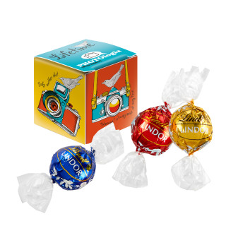 Mini-Promo-Würfel mit Lindt Lindor Pralinés