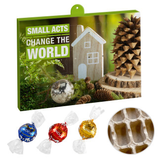 Premium-Präsent-Adventskalender "Eco" mit Lindt Lindor Pralinés