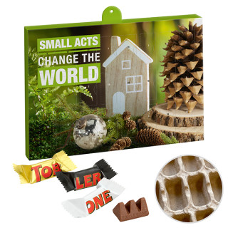 Premium Marken-Adventskalender "Papier" mit Toblerone Mini Mix