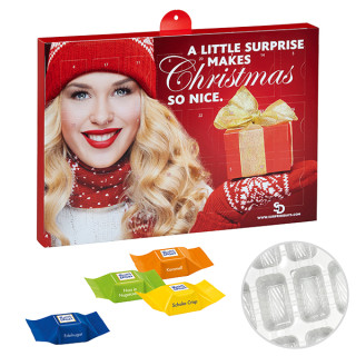 Premium-Marken-Adventskalender mit Ritter Sport Schokowürfeln