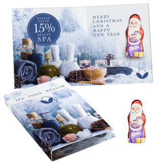 Süßes Briefchen mit Milka Mini-Weihnachtsmann