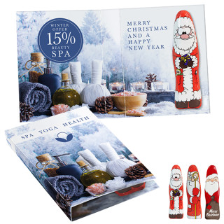 Süßes Briefchen mit Mini Schoki-Weihnachtsmännchen - Standardmotive