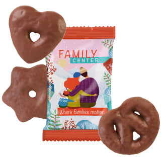 Flowpack mit Schoko-Lebkuchen-Mix