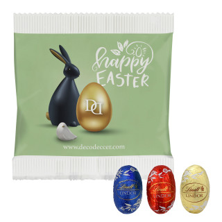 Papiertütchen mit 3er Lindt Lindor Mini Eier
