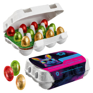 Ostereier-Karton mit 6 Ferrero Küsschen Eiern