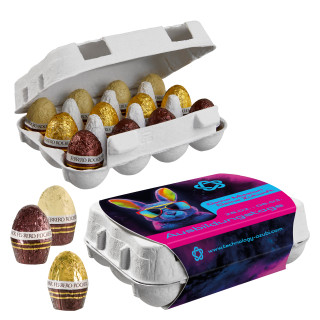 Ostereier-Karton mit 12 Ferrero Rocher Eiern