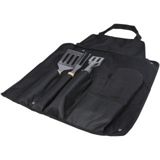 Gril 5-teiliges Grillset und Handschuh , schwarz