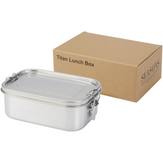 Titan Lunchbox aus recyceltem Edelstahl, silber