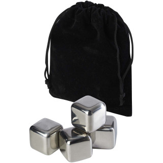 Froz Eiswürfel Set aus Edelstahl, schwarz, silber