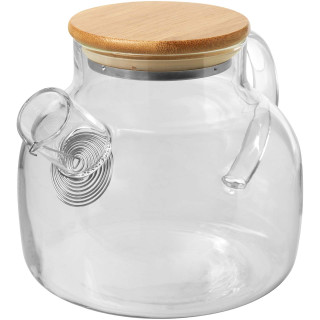 Zen Teekanne mit Sieb und Deckel aus Bambus, transparent