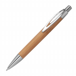 Kugelschreiber Bambus mit spitzem Clip, beige