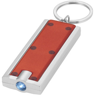 Castor LED-Schlüssellicht, rot / silber