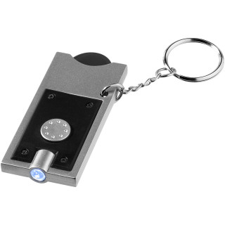 Allegro LED-Schlüssellicht mit Münzhalter, schwarz / silber