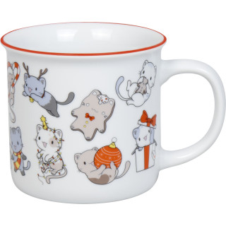 Könitz Porzellan Lovely Cats Christmas Tasse KC971 zusätzlich veredelbar