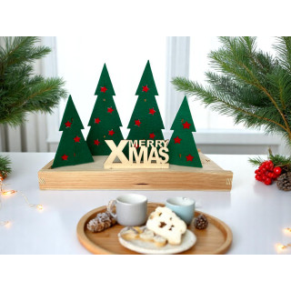 Happy Xmas 'MERRY XMAS', red stars