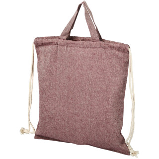 Pheebs 150 g/m² recycelter Turnbeutel 6L, heather maroon rot