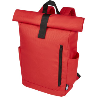 Byron 15,6" GRS RPET Roll-Top Rucksack 18 L, rot