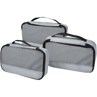 Jet GRS recycelte Packwürfel – 3er-Set, grau