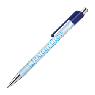 BATAM Kugelschreiber Chrome mit farbigen Akzenten, dunkelblau, inkl. Digitaldruck