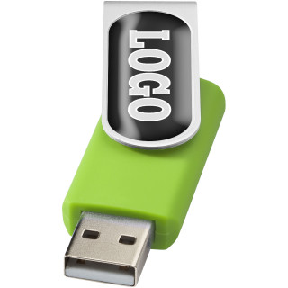 Rotate-Doming 2 GB USB-Stick, limone / silber, 2 GB