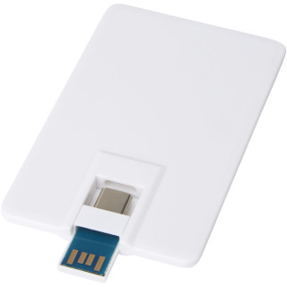 Duo slim 32 GB USB-Stick mit Typ-C und USB-A 3.0, weiss, 32 GB
