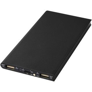 Plate 8000 mAh Aluminium-Powerbank, schwarz