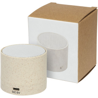 Kikai Bluetooth®-Lautsprecher aus Weizenstroh, beige